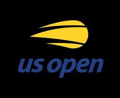 Us Open Symbol Logo Tournament Tennis The championships Design Abstract Vector Illustration With Black Background