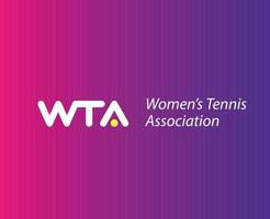 Womens Tennis Association Symbol Logo Tournament Open The championships Design Vector Abstract Illustration With Purple Background