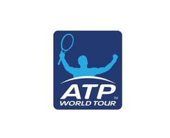 Atp World Tour Logo Symbol Tournament Open Men Tennis Association Design Abstract Vector Illustration