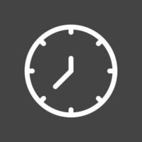 plano reloj icono aislado vector ilustración