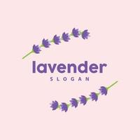 Lavender Logo, Simple Elegant Purple Flower Plant Vector, Greeting Card Design, Banner, Flower Ornament, Lavender Hand Drawn Wedding, Icon Symbol Illustration vector