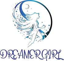 Dreamer Girl Logo Vector File