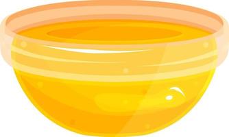 vector ilustración de un platillo con Miel, un pequeño cacerola con Miel, un pequeño vaso plato con miel