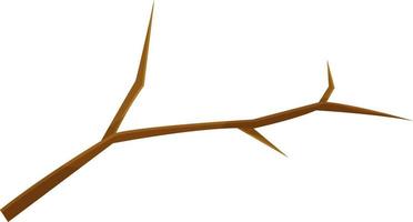 vector illustration of a tree branch, a broken branch, a wooden knot