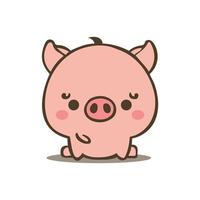 little pig vector animal logo