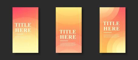 Creative Story Pack background. full color, orange gradation, halftone, gradation circles, eps 10 vector