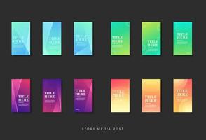 Creative Story Package background. colorful, gradation, elegant style, line, abstract, suitable for your business. vector