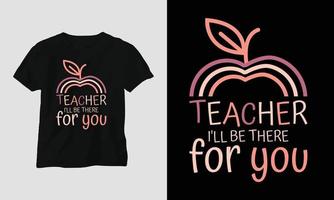 del maestro día camiseta diseño concepto creado utilizando tipografía citas, educación, manzana vector