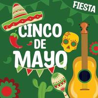 cinco Delaware mayonesa, mexicano fiesta canalla, cartel,invitación vector