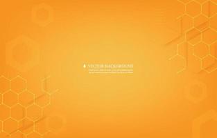 Abstract geometric orange background.hexagon shape.technology background. vector