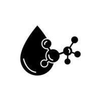 Acid drop vector icon. Chemical illustration sign. serum symbol.