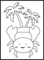 Summer Coloring Pages for Kids vector