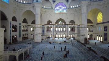 Turkey istanbul 12 january 2023. interior design of Camlica Mosque video