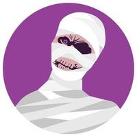 Mummy halloween festival beautiful illustration vector