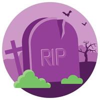 Graveyard halloween festival beautiful illustration vector