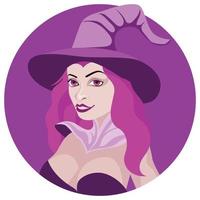 Witch halloween festival beautiful illustration vector