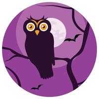 Owl halloween festival beautiful illustration vector