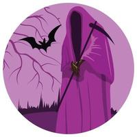 Grim reaper halloween festival beautiful illustration vector