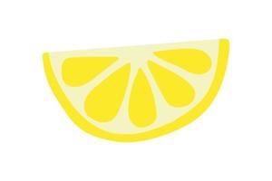 Yellow lemon doodle flat illustration on white background. Vector graphics design