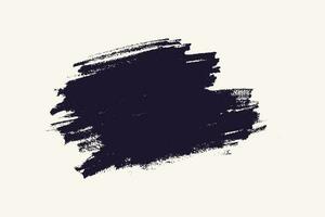 Ink grunge black brush paint vector