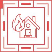 House On Fire Vector Icon