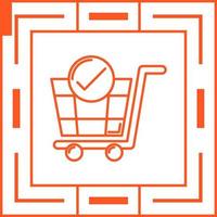 icono de vector de carrito de compras