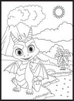 Dragon Coloring Pages for Kids vector