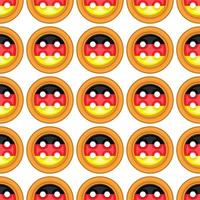 Pattern cookie with flag country Germany in tasty biscuit vector