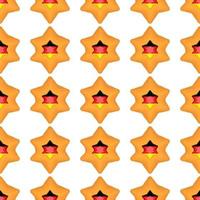 Pattern cookie with flag country Germany in tasty biscuit vector