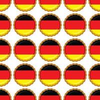 Pattern cookie with flag country Germany in tasty biscuit vector