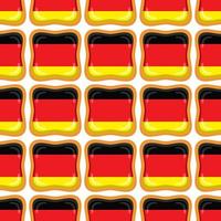 Pattern cookie with flag country Germany in tasty biscuit vector