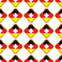 Pattern cookie with flag country Germany in tasty biscuit vector