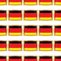 Pattern cookie with flag country Germany in tasty biscuit vector