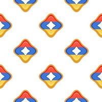 Pattern cookie with flag country Armenia in tasty biscuit vector