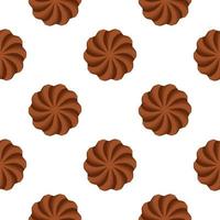 Pattern homemade cookie different taste in pastry biscuit vector