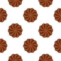 Pattern homemade cookie different taste in pastry biscuit vector