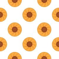 Pattern homemade cookie different taste in pastry biscuit vector