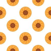 Pattern homemade cookie different taste in pastry biscuit vector