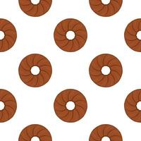 Pattern homemade cookie different taste in pastry biscuit vector
