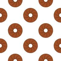 Pattern homemade cookie different taste in pastry biscuit vector