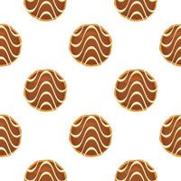 Pattern homemade cookie different taste in pastry biscuit vector