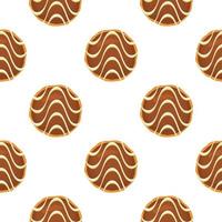 Pattern homemade cookie different taste in pastry biscuit vector