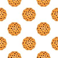 patrón de galletas caseras de diferentes sabores en galletas de pastelería vector