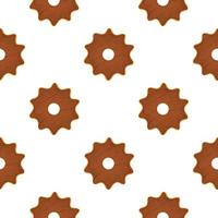 Pattern homemade cookie different taste in pastry biscuit vector