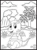 Dragon Coloring Pages for Kids vector