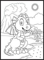 Dragon Coloring Pages for Kids vector