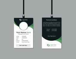 ID Card Design Template with Abstract Shape vector