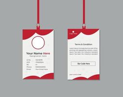 Id card with lanyard set isolated vector illustration.