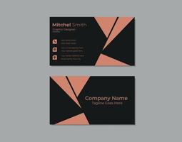 Simple Double-sided creative business card template vector