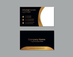 Modern Black and Golden set of cards for busines vector